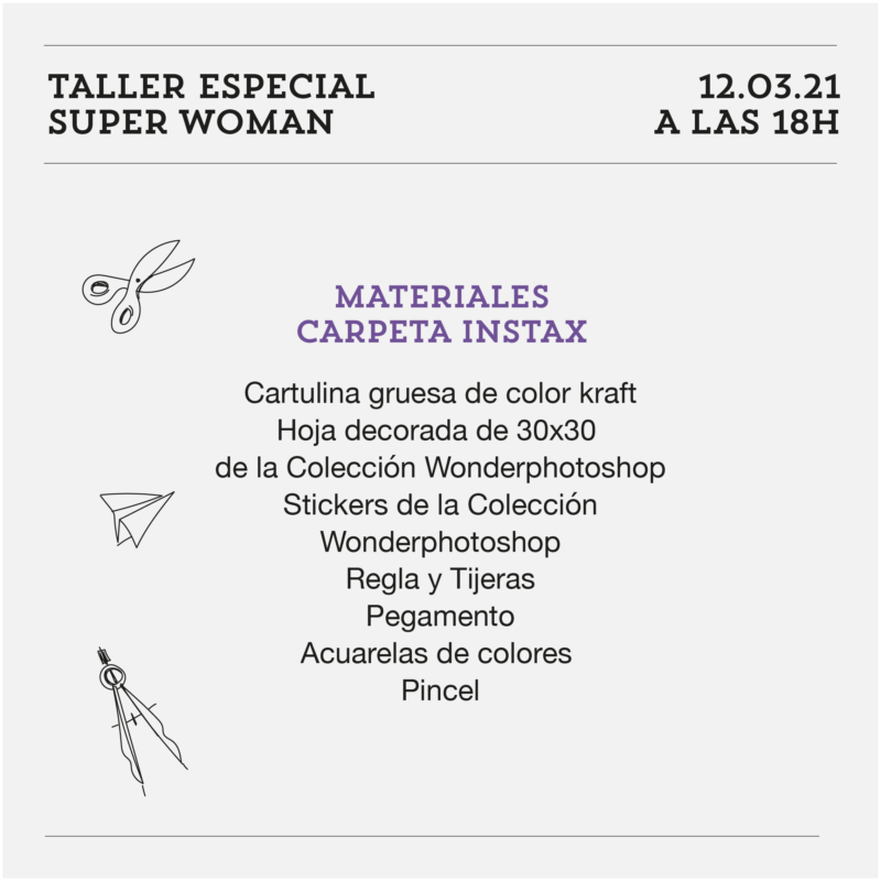 taller especial super woman materiales
